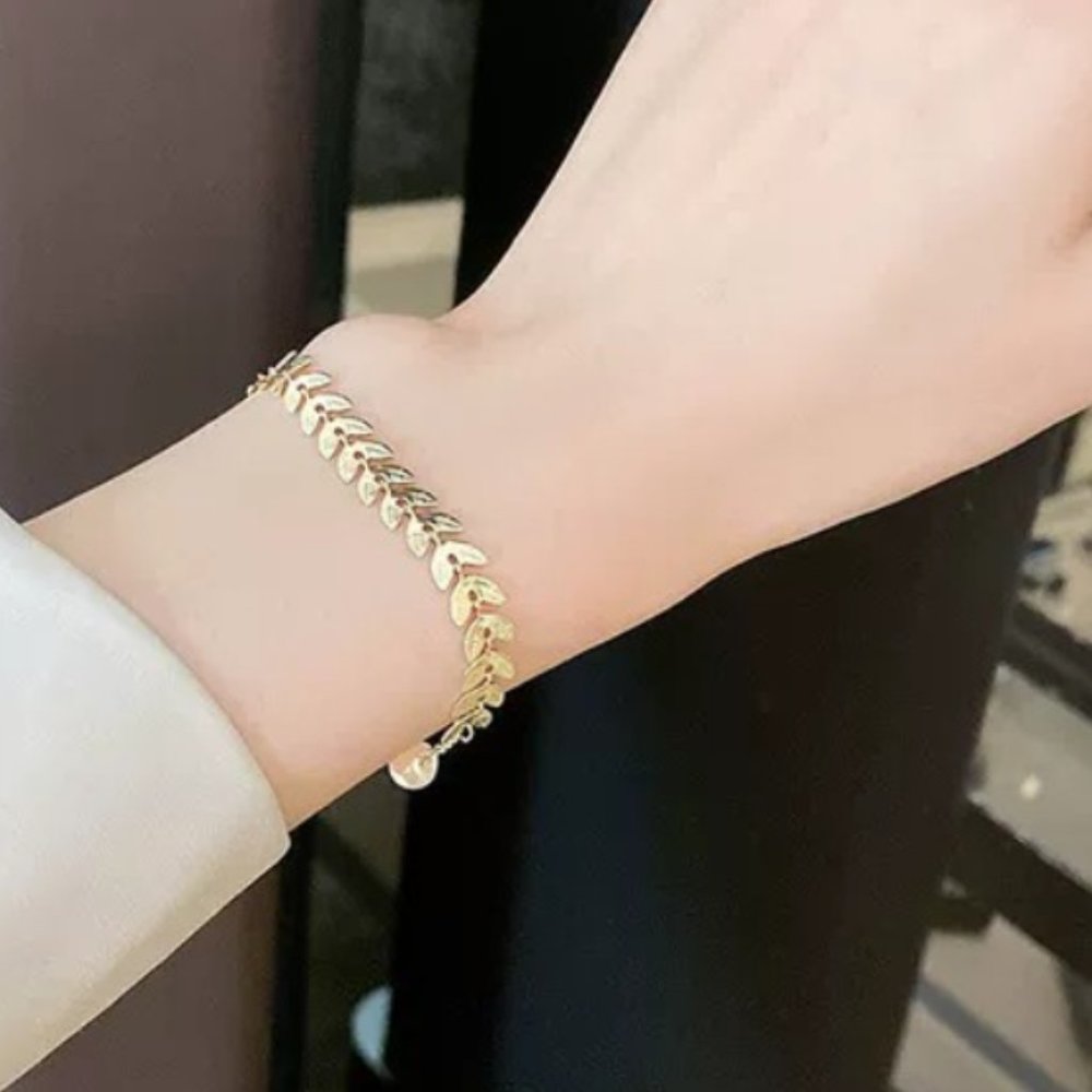 Gold Leaf Bracelet